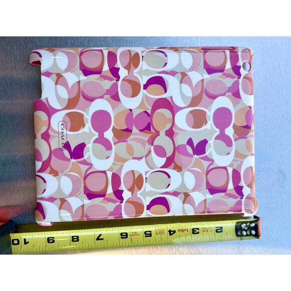 COACH Molded iPAD 2 3 4 Multi-color Pink Orange Cream White - Picture 3 of 17